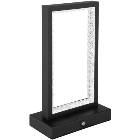 Globo Samega Lampe de table LED intégrée Noir mat LED Dimmable 2700-4000K Variateur tactile