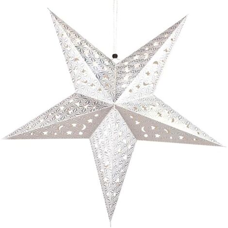 GLOBO Sospensione Led Stella Di Natale Illuminata Argento