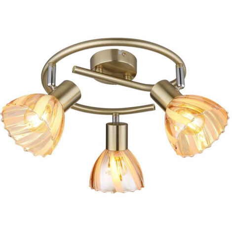 Globo - spot - ZACHERY - bronze - glas - Ø 46cm - E14 - 54315M-3