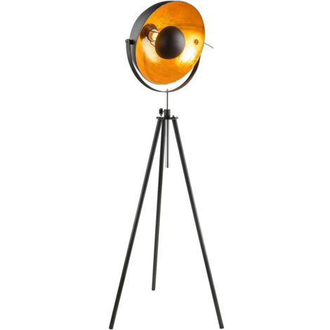 Globo - stehlampe - Lenn - schwarz - metall - Ø 69cm - E27 -
