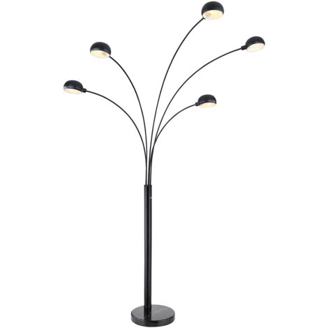 Globo - stehlampe - Seymour - schwarz - metall - bogenlampe - E14