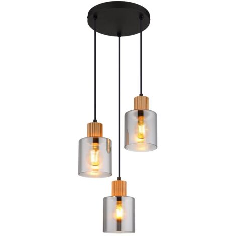 Globo - suspension - ALEIDIS - noir - verre - Ø 30cm - E27 -