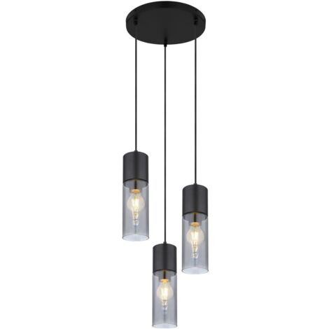 Globo - suspension - ANNIKA - noir - verre - Ø 30cm - E27 -