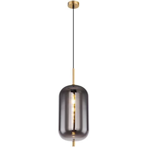 Globo - suspension - Blacky I - laiton - verre verre fumé - Ø