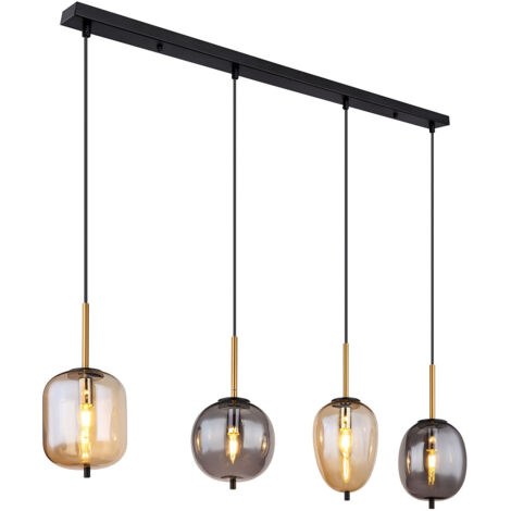 Globo - suspension - Blacky - noir - verre - grande lampe de