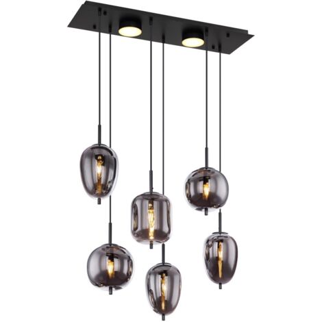Globo - suspension - BLACKY - noir - verre - grande lampe de