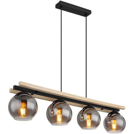 Globo - suspension - Conni - noir - verre verre fumé - grande