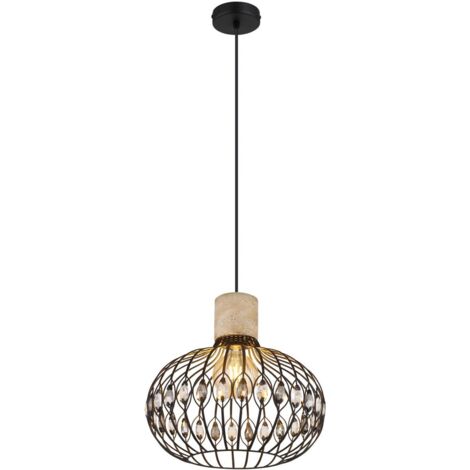 Globo - suspension - DORTHY - noir - métal - Ø 38cm - E27 -