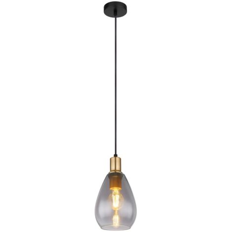 Globo - suspension - FANNI - noir - verre - Ø 15cm - E27 - 15563H