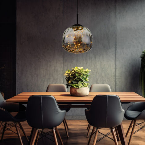 Globo - suspension - FIREFLY - noir - verre - Ø 30cm - LED -