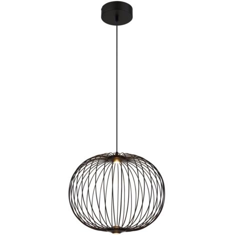 Globo - suspension - GALWAY - noir - métal - Ø 50cm - LED -