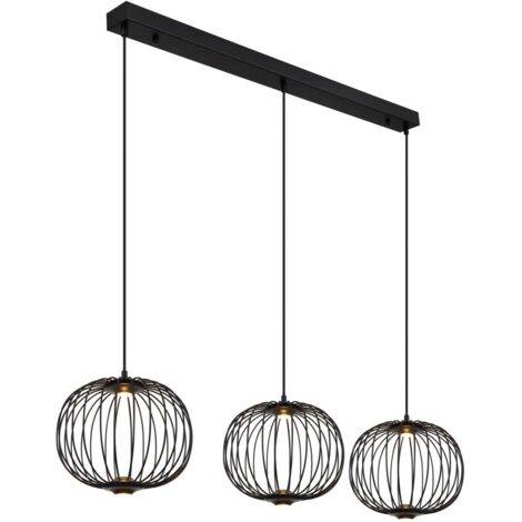 Globo - suspension - GALWAY - noir - métal - grande lampe de