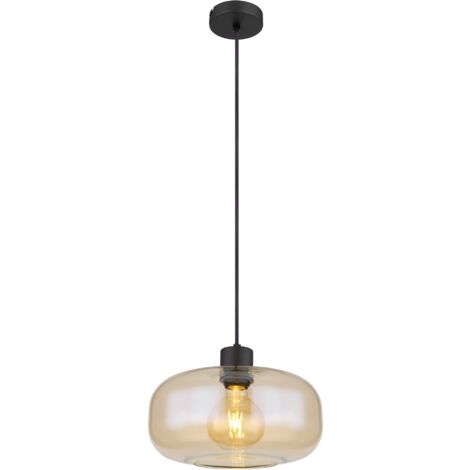 Globo - suspension - Giuseppe - ambre - verre - Ø 28cm - E27 -