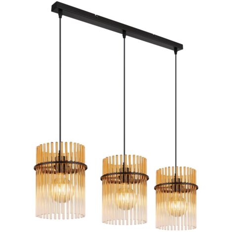 Globo - suspension - GORLEY - jaune - verre - grande lampe de