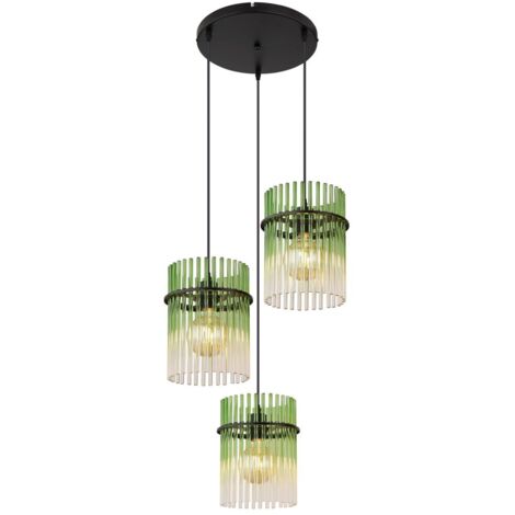 Globo - suspension - GORLEY - vert - verre - Ø 47cm - E27 -