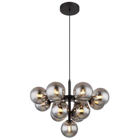 Globo - suspension - GRAPPY - noir - verre - Ø 56cm - G9 -
