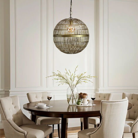 Globo - suspension - HERMI II - bronze - métal - Ø 40cm - E27 -
