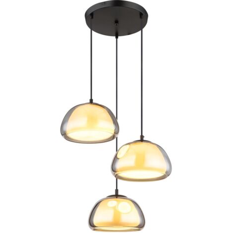 Globo - suspension - JELLA - noir - verre - Ø 50cm - E14 -