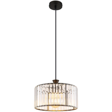Globo - suspension - JORDANA - noir - verre - Ø 31cm - E27 -