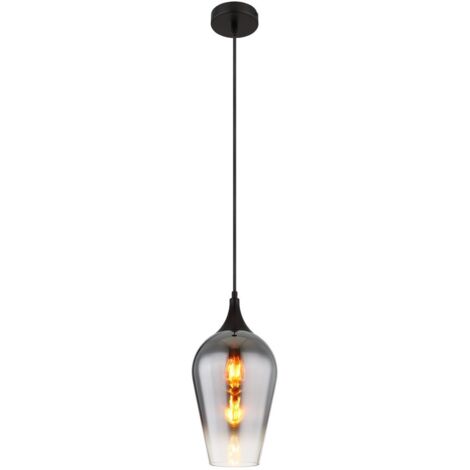Globo - suspension - LAVUS - noir - verre - Ø 18cm - E27 -