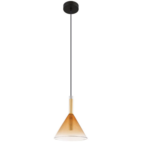 Globo - suspension - Lopusa - ambre - verre - Ø 20cm - G9 -
