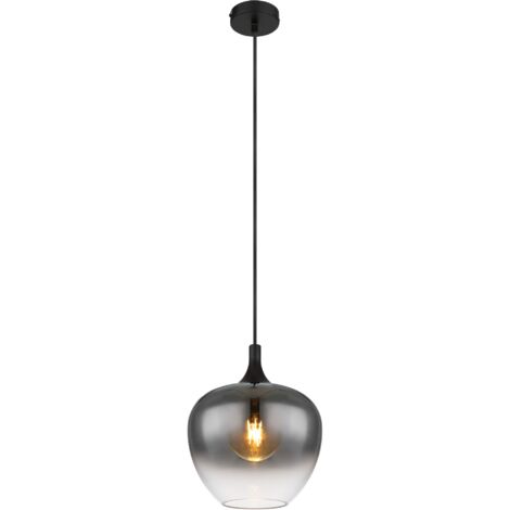 Globo - suspension - MAXY - noir - verre - Ø 24cm - E27 - 15548H