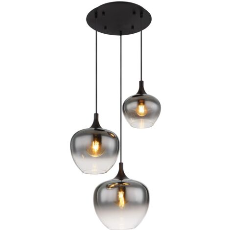Globo - suspension - MAXY - noir - verre - Ø 48cm - E27 -