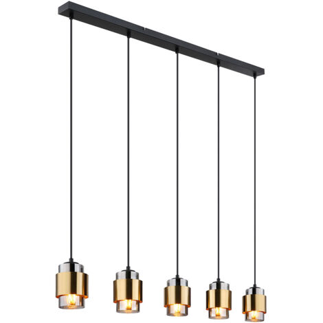 Globo - suspension - Milley - laiton noir - verre - grande lampe