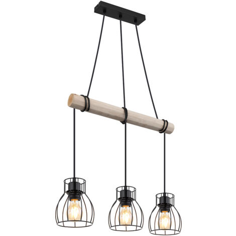 Globo - suspension - Mina - naturel noir - bois métal - grande
