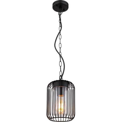 Globo - suspension - Nina - noir - métal - Ø 16cm - E27 - 31985H