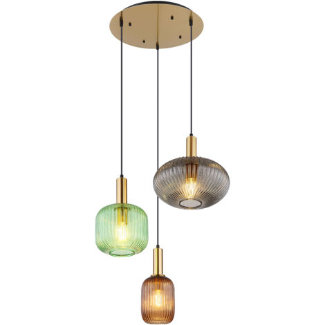 Globo - suspension - Normy - laiton - verre - Ø 55cm - E27 -