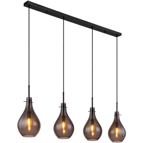 Globo - suspension - Oskus - noir - verre verre fumé - grande