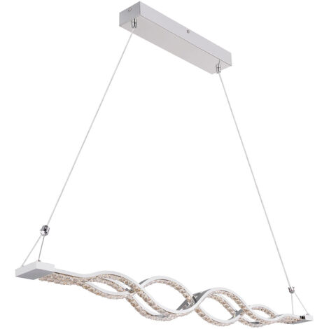 Globo - suspension - Pilla - chrome - métal - grande lampe de