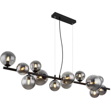 Globo - suspension - RIHA - noir - verre - grande lampe de table