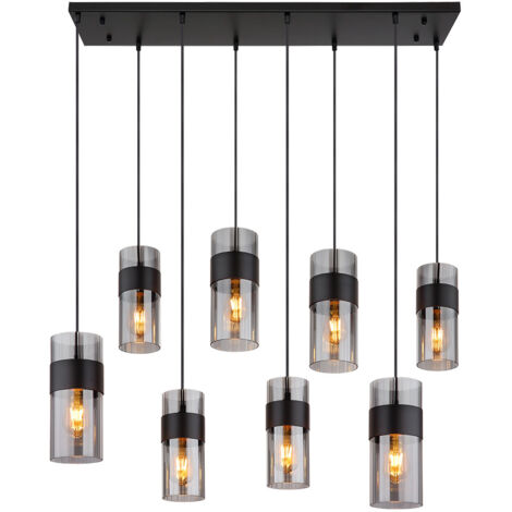 Globo - suspension - Scarfina - noir - verre verre fumé - grande