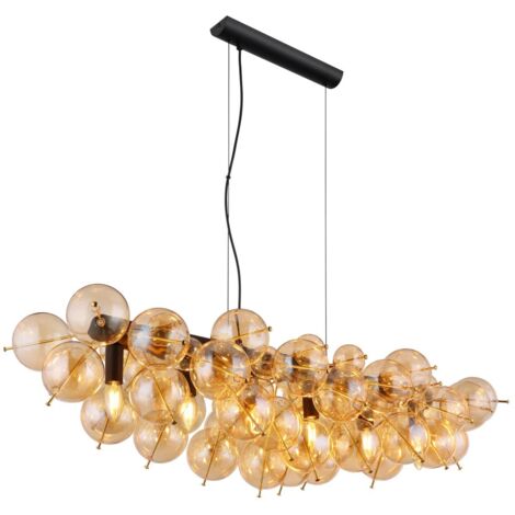 Globo - suspension - UDO - ambre - verre - grande lampe de table