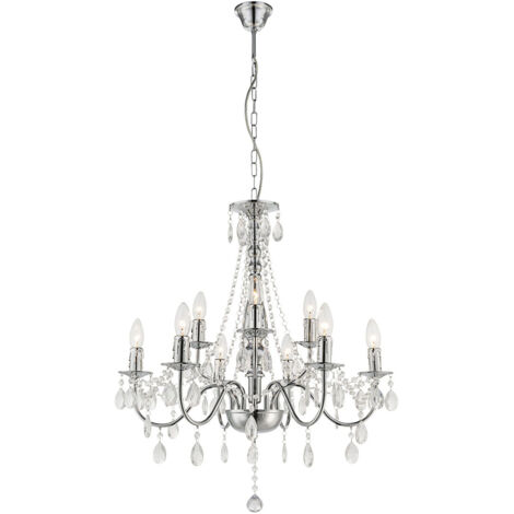 Globo - suspension - William - chrome - métal - Ø 63cm - E14 -