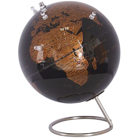 Globo terráqueo negro/cobre con imanes 29 cm CARTIER