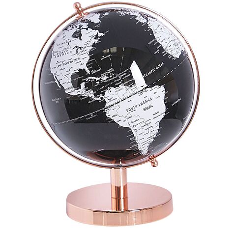 Globo terráqueo negro/blanco 28 cm CABOT
