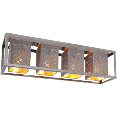 Globo Thomas Barre de spots de plafond argentée 4x E27