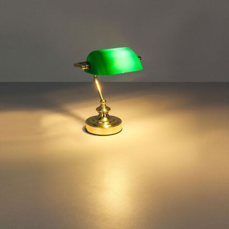 Globo - tischlampe - ANTIQUE - bronze - metall - notarlampe - E14