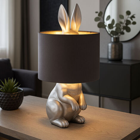 Globo - tischlampe - RABBIT - silber - kunststoff - Ø 18cm - E27