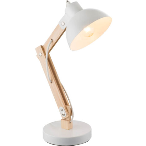 Globo Tongariro Lampe de bureau blanche 1x E27