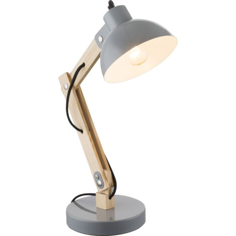 Globo Tongariro Lampe de bureau grise 1x E27
