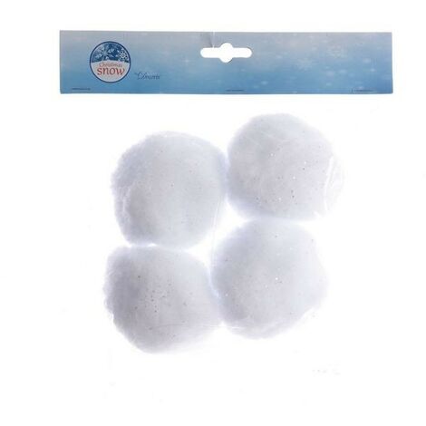 Globos de nieve Blanco dim 10 cm Caja de 4