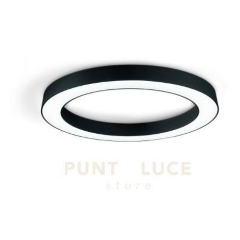 GLOBUS PLAFONIERA A LED 3000+4000K 6420LM 80W CCT D.100CM NERO DIMMERABILE