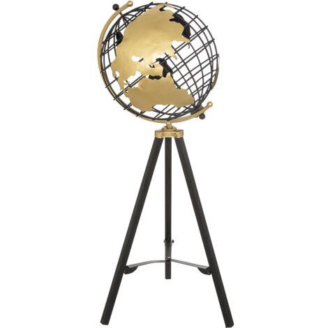 Globus Ramon Metall - schwarz - H70 cm