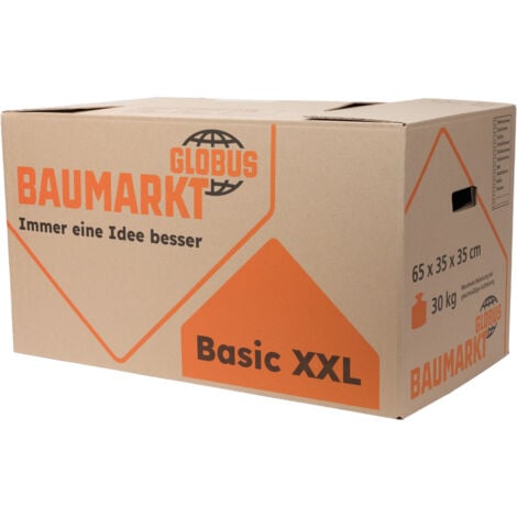 GLOBUS BAUMARKT Globus Umzugskarton Basic XXL, 80 L, 65 x 35 x 35 cm Umzugskiste robust