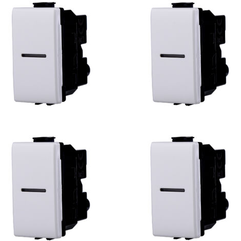 gloca 4er-Set Umsteller 1P Axial 16A 220V Kompatibel mit Matix-Serie