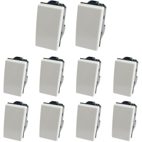 gloca Set 10 Deviatori Unipolari 16A 250V Compatibili Con Serie Matix